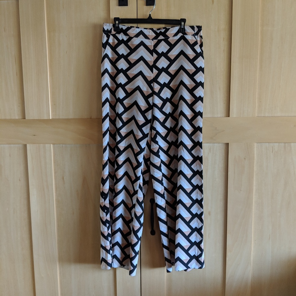 New York & Company Chevron Print Palazzo Pants